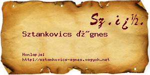 Sztankovics Ágnes névjegykártya